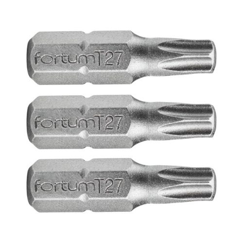 Fortum behajtóhegy TX10x 25 mm, S2 acél (3 db)